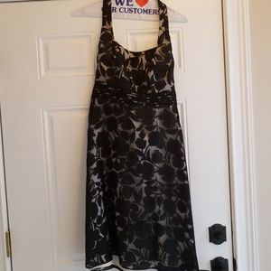 Ann Taylor black and cream sheath dress ALine